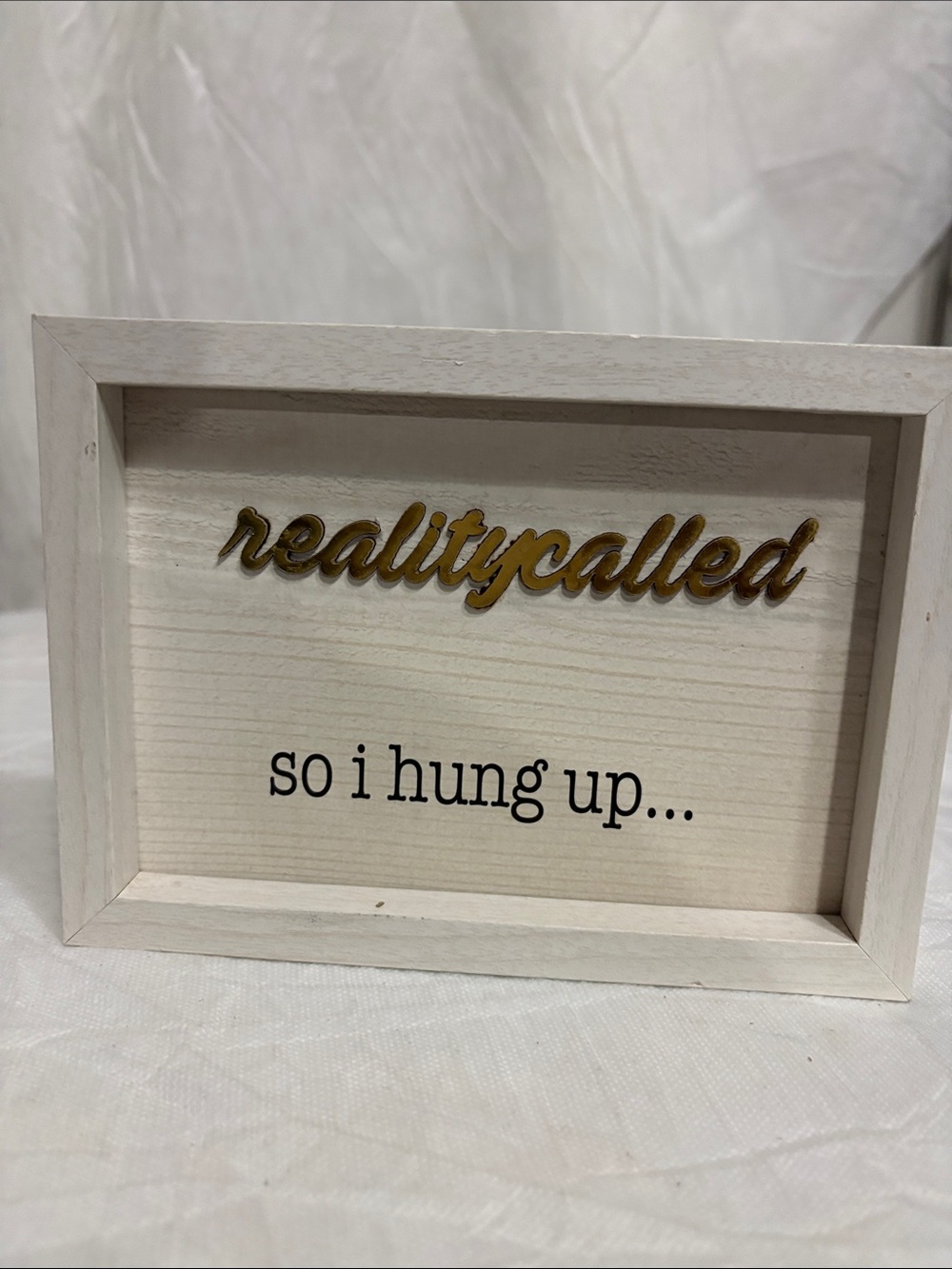 Reality Called "so i hung up..." Wall Plaque